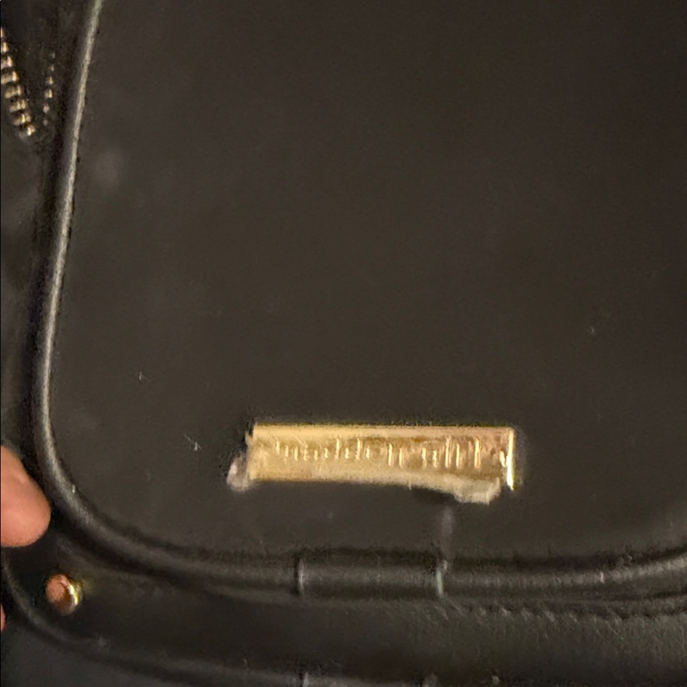 Steve Madden Black Mini Backpack with Gold Hardware - Picture 2 of 4